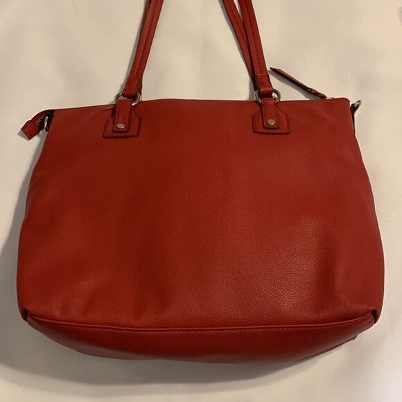 Dana Buchman large red tote with padded laptop pocket - Picture 5 of 17